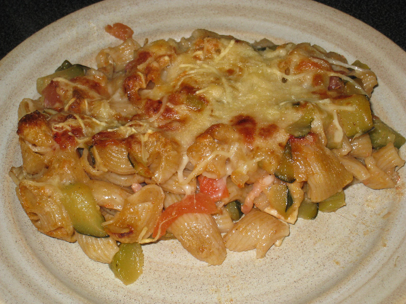 Gratin de pates aux courgettes