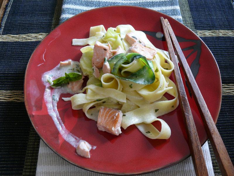 Pates à la courgette et au saumon