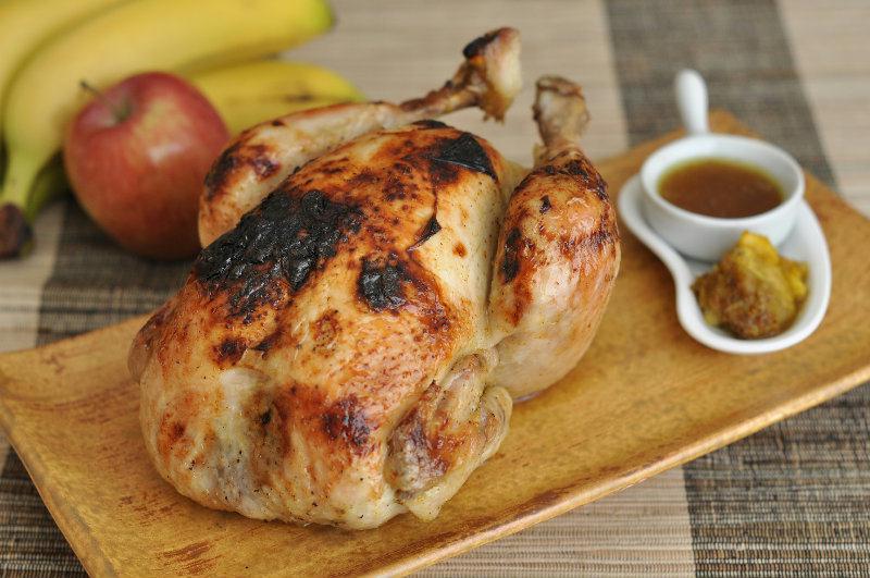 Poulet curry et banane