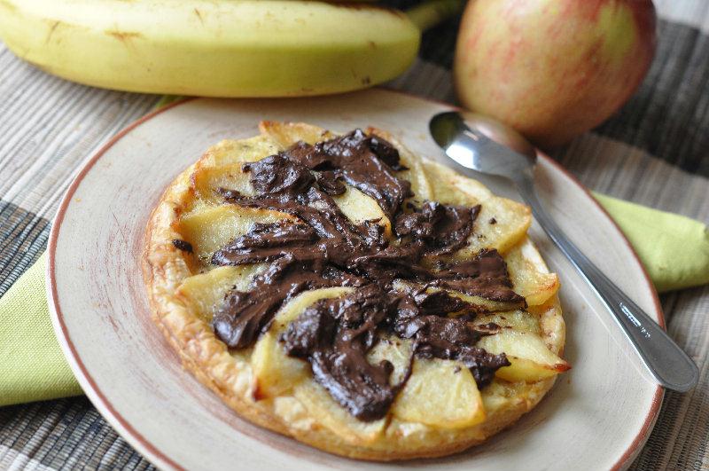 Tartelette pomme - banane - chocolat