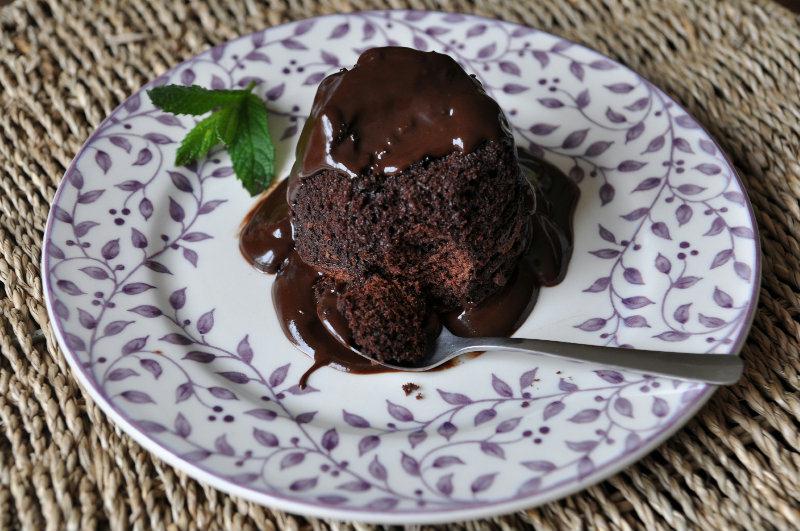 Fondant au coulis de chocolat