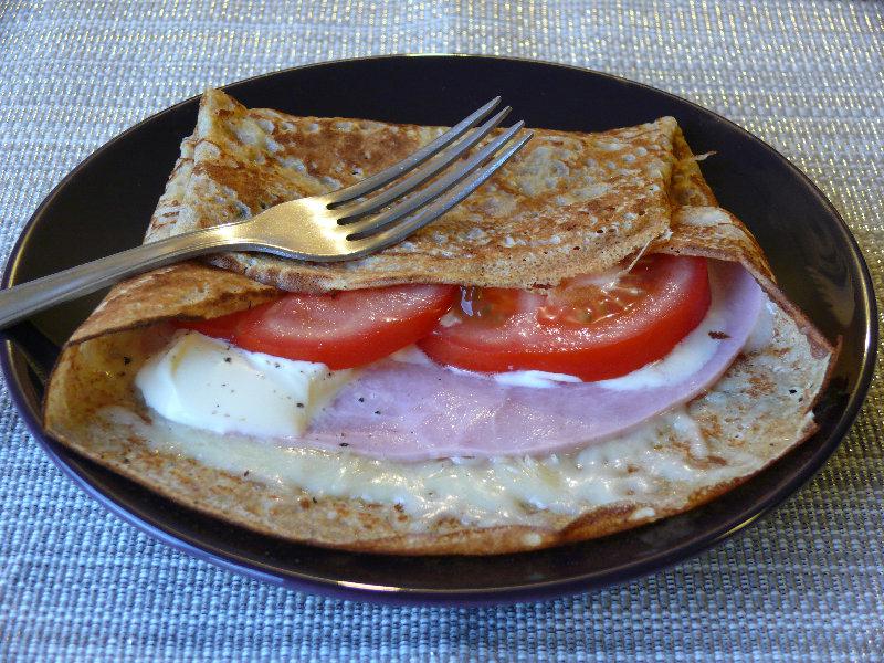 Galettes de jambon et tomate