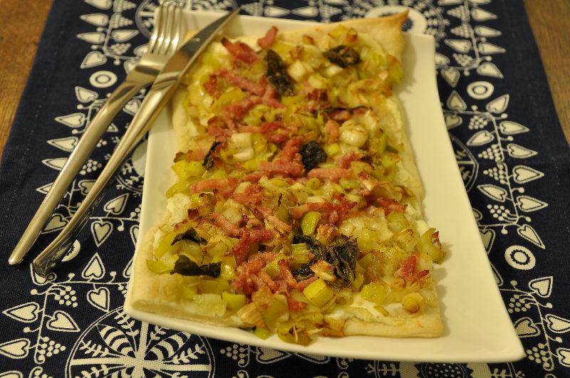 Pissaladière aux poireaux et à la Ricotta
