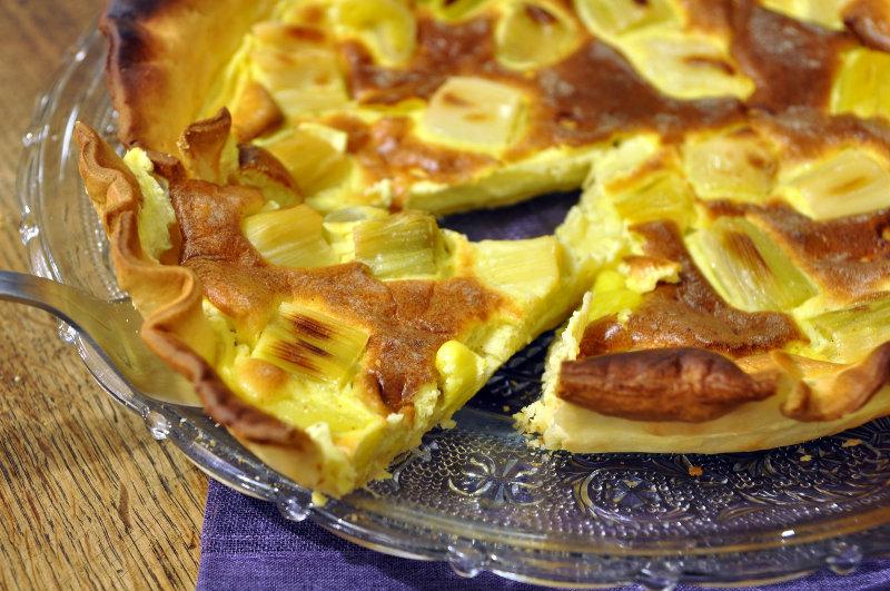 Tarte aux poireaux et au curry