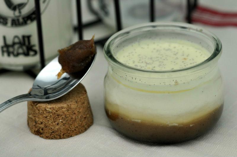 Yaourt vanille sur crème de marrons