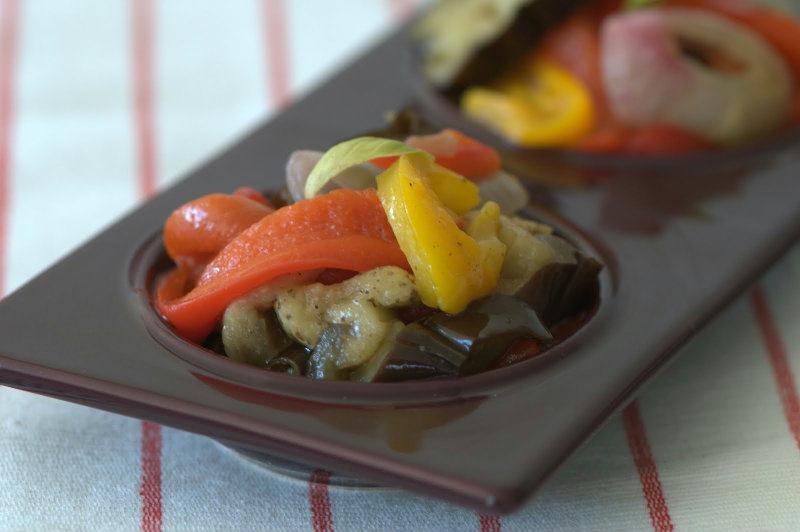 Salade de poivrons et d'aubergine